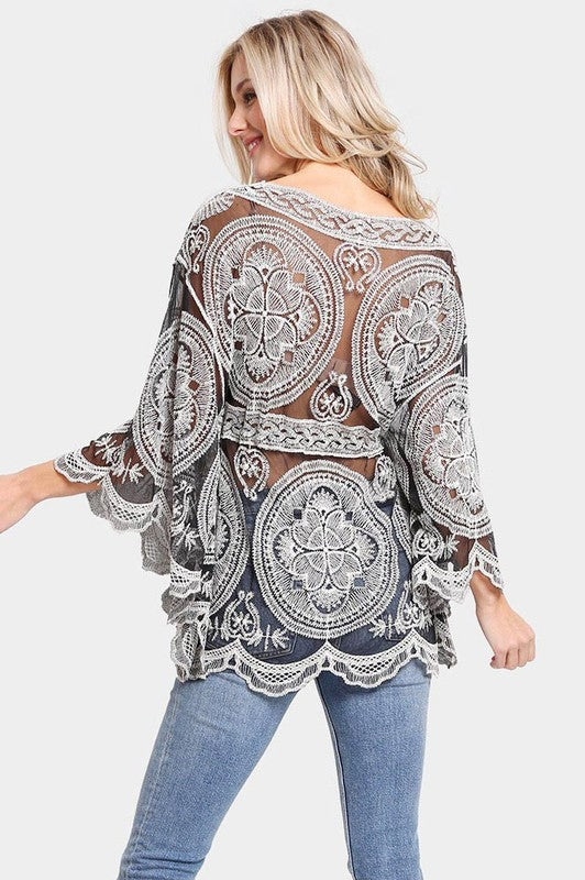Ophelia Floral Lace Coverup