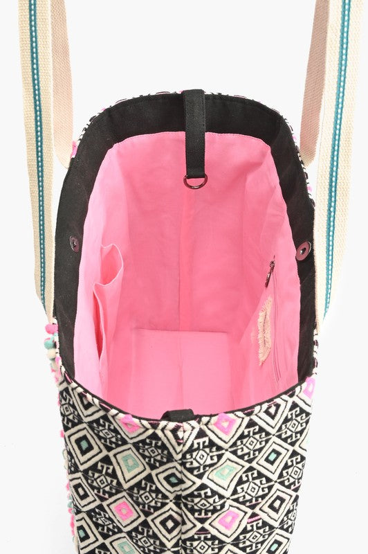 Dragonfly Embellished Tote