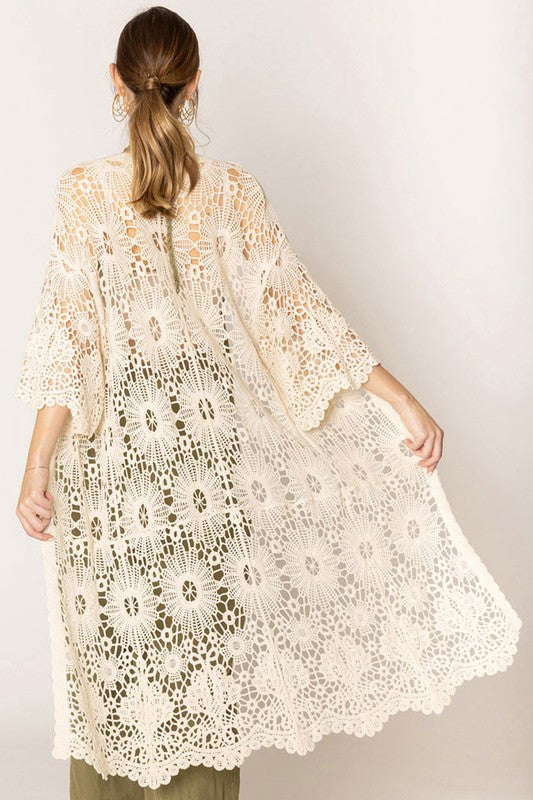 Flora Flower Crochet Cardigan