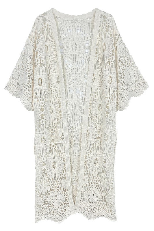 Flora Flower Crochet Cardigan