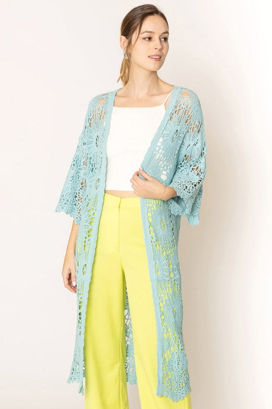 Flora Flower Crochet Cardigan