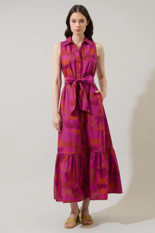 Fuchia Safari Dress