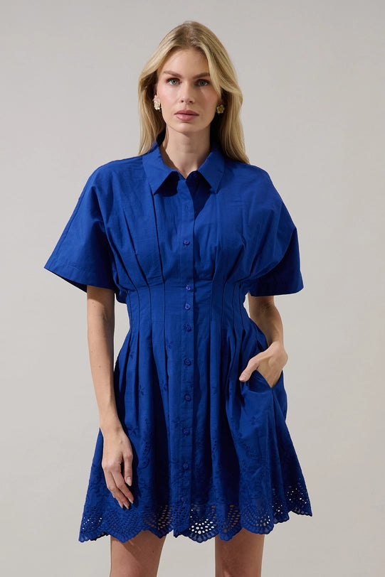 Seaside Charm Eyelet Dress