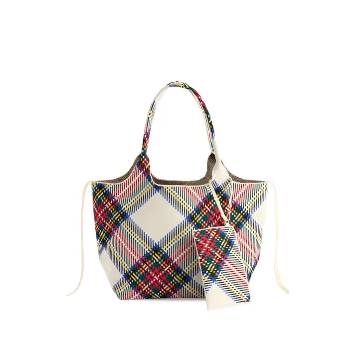 Mad about Plaid Large Tote