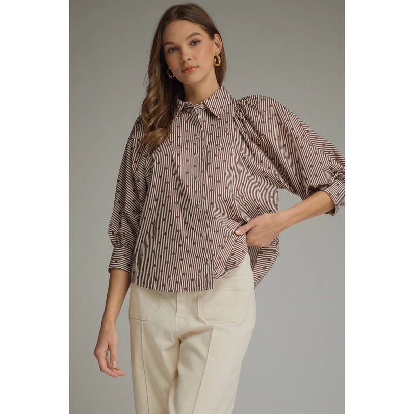 Stripes &amp; Dot Blouse