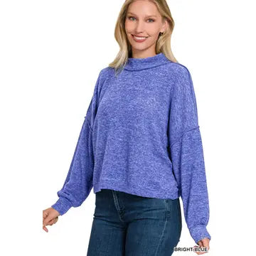 Mock neck Cozy Soft Sweatshirt