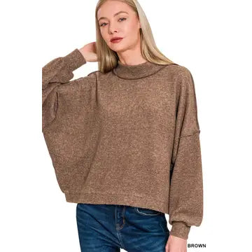 Mock neck Cozy Soft Sweatshirt