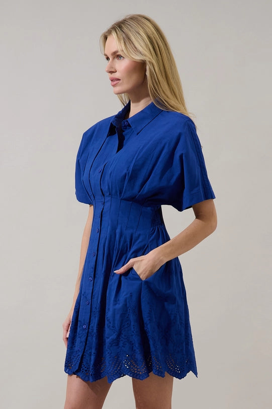 Seaside Charm Eyelet Dress