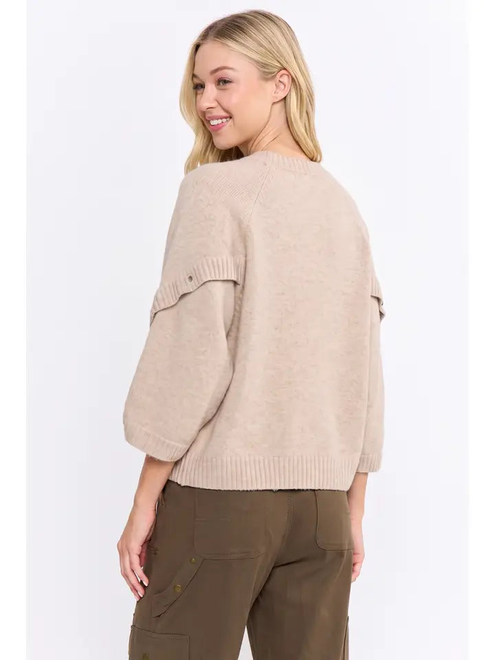 Cape Sleeve Sweater