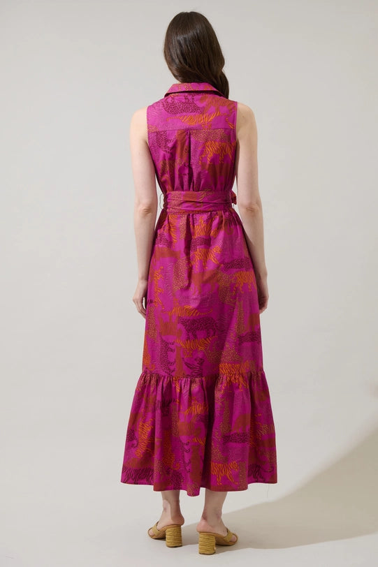Fuchia Safari Dress
