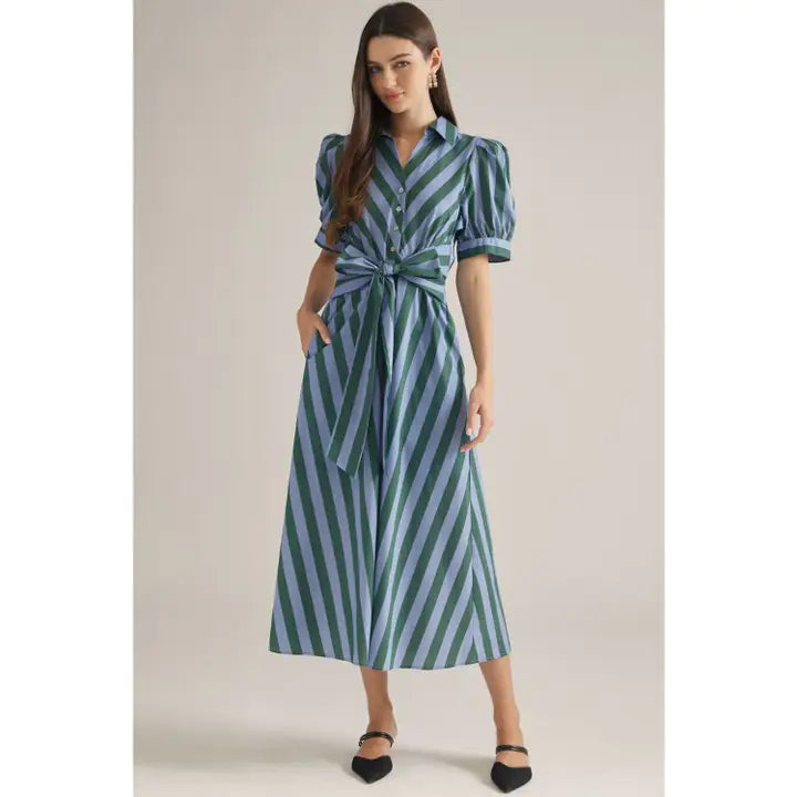 Sea Glass Striped Dress