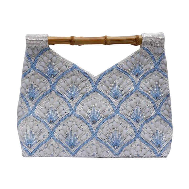 Tatiana Beaded Handbag with Bamboo Handle