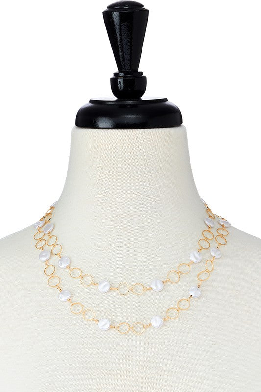 Paloma Pearl & Gold Necklace