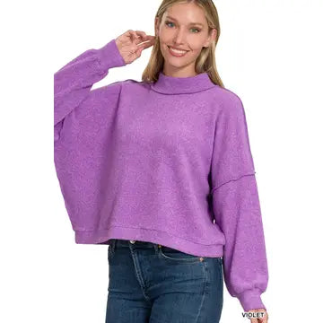 Mock neck Cozy Soft Sweatshirt