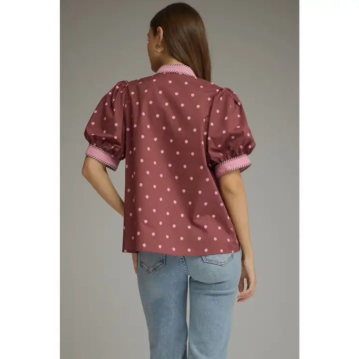 Raspberry Chip Blouse