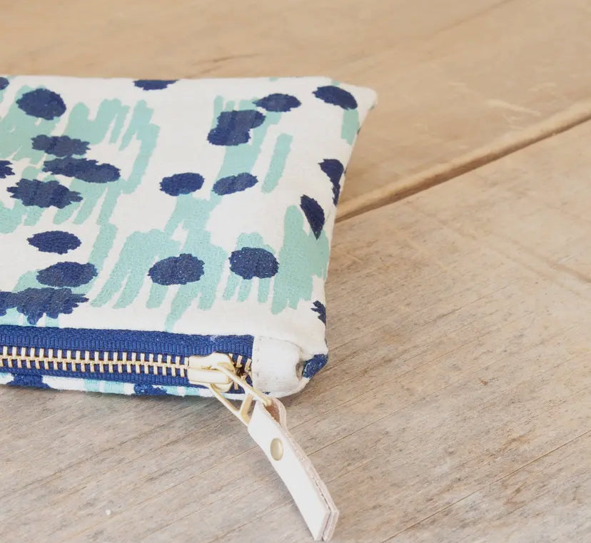 Navy Meadow Clutch