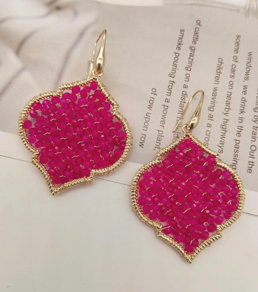 Clarissa Clover Beaded Earrings