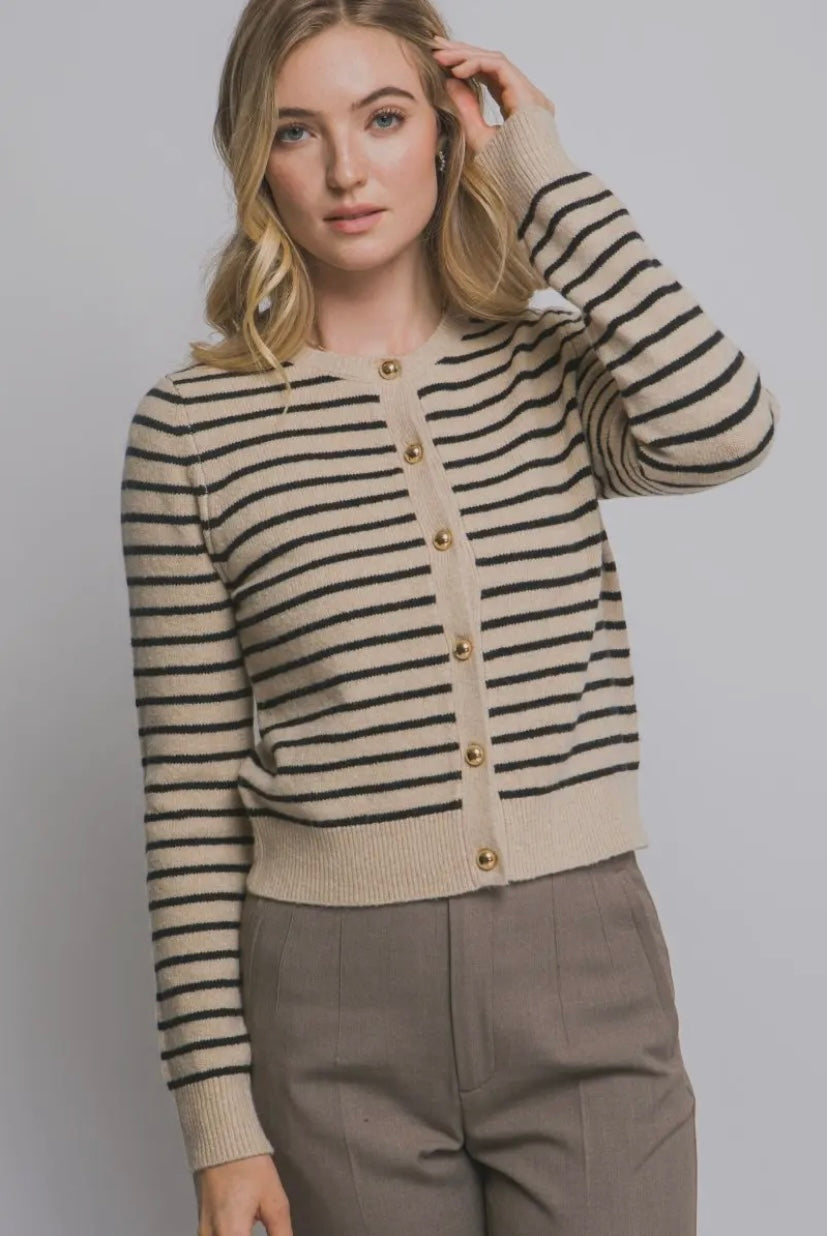 Olivia Striped Cardigan