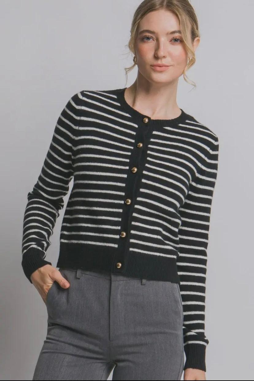 Olivia Striped Cardigan