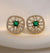 Evelyn Emerald Diamond Studs