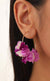 Purple Posey Floral Earrings