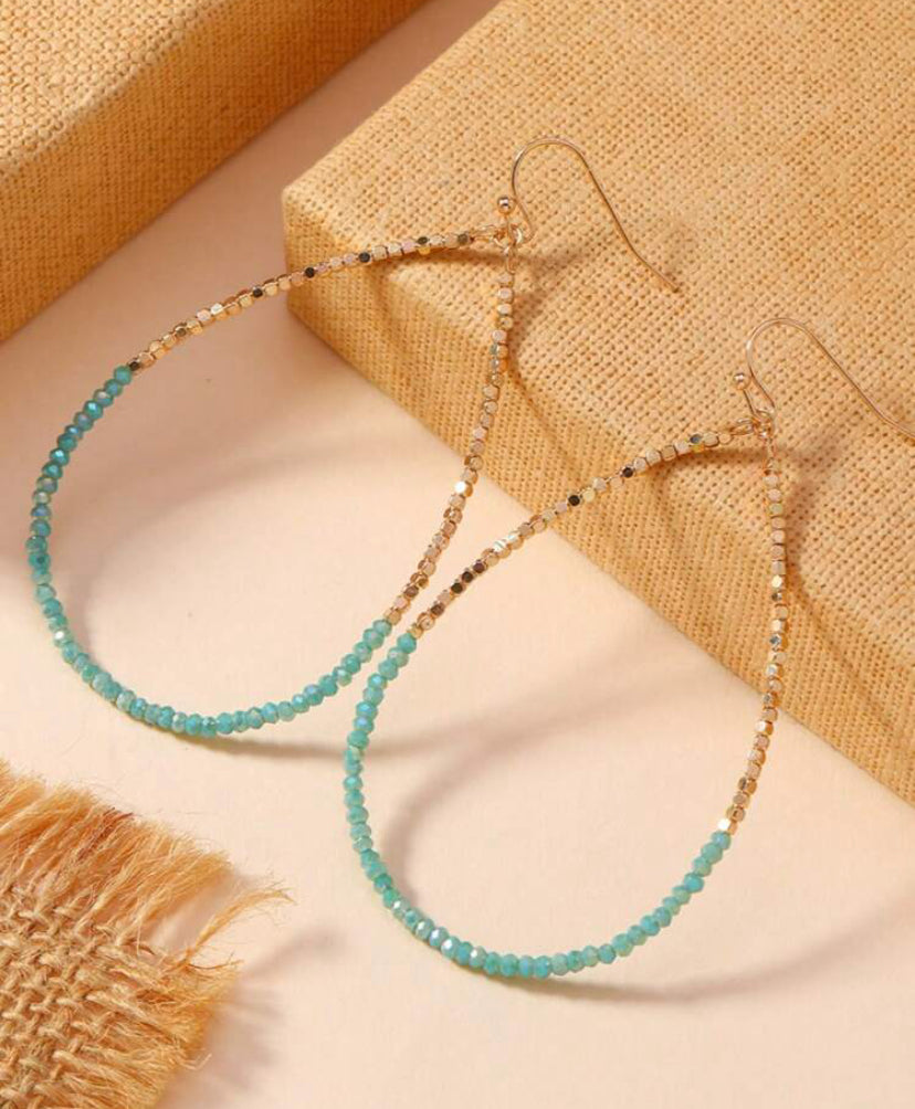 Talley Teardrop Beaded Earrings