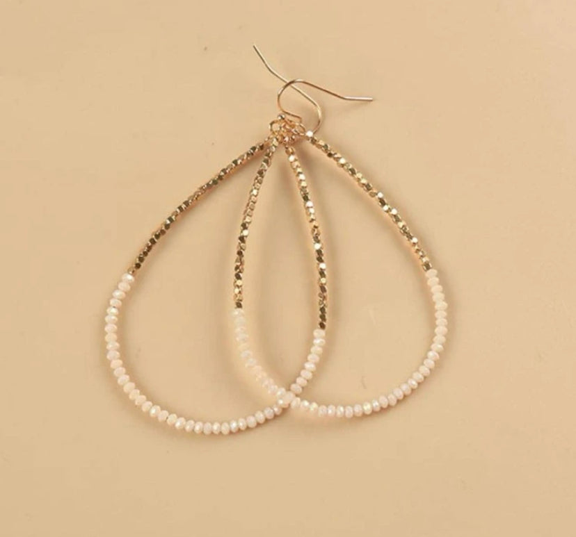 Talley Teardrop Beaded Earrings