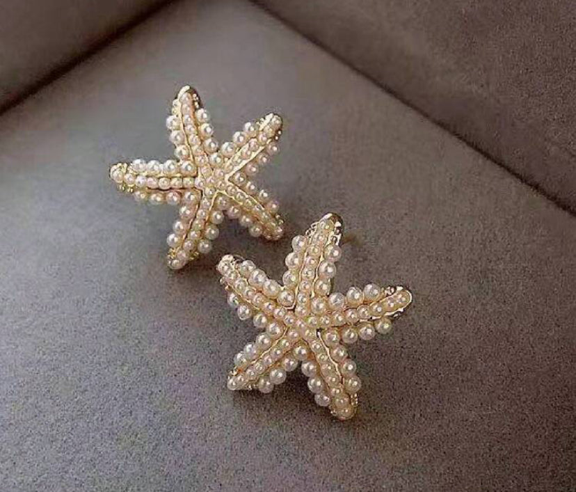 Stella Starfish Pearl Studs