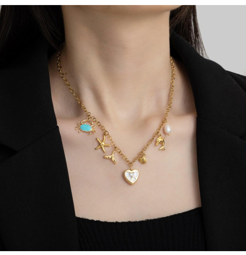 Nelle Nautical inspired Charm Necklace