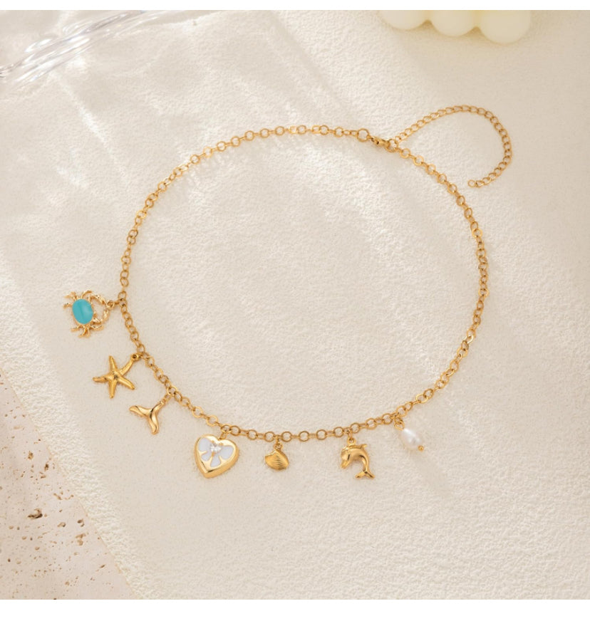 Nelle Nautical inspired Charm Necklace