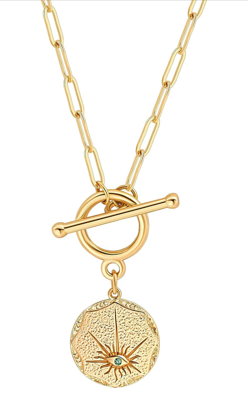 Ella Evil Eye Pendant Necklace