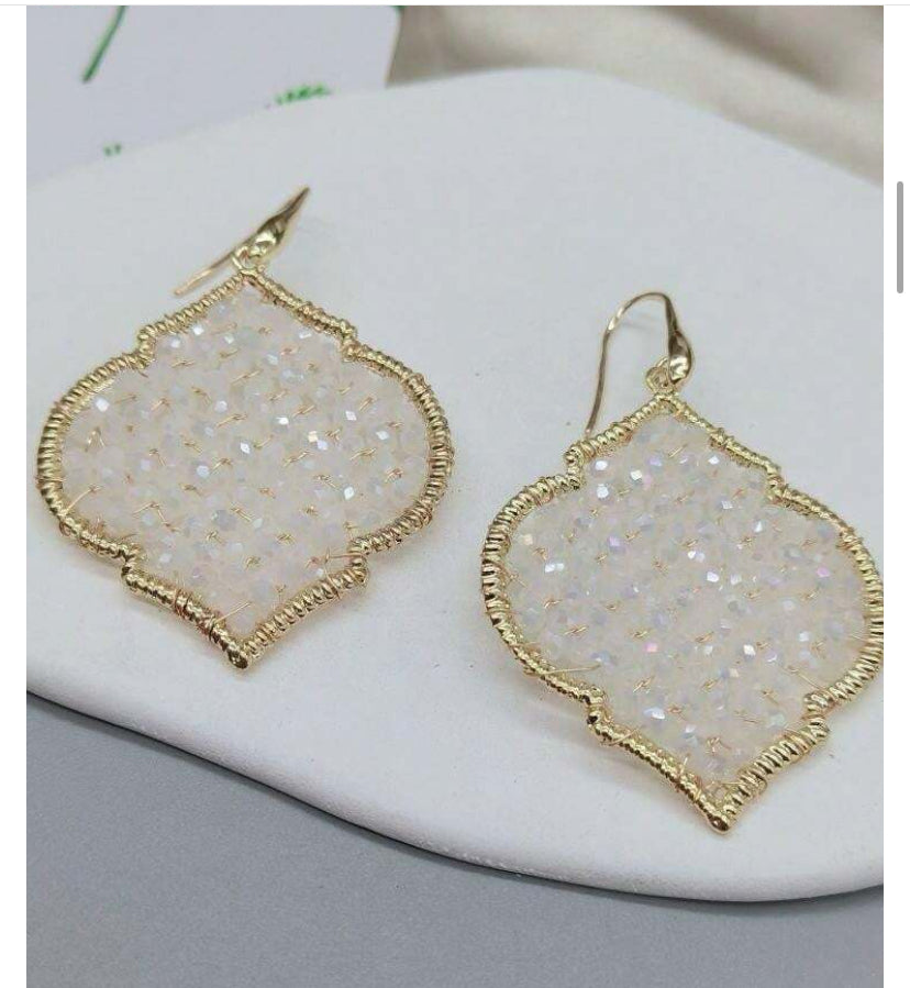 Clarissa Clover Beaded Earrings