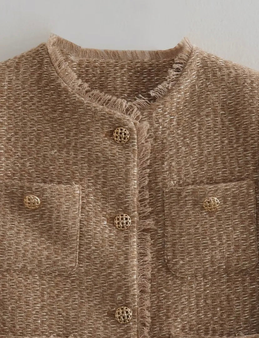 Gianna Gold Tweed Blazer