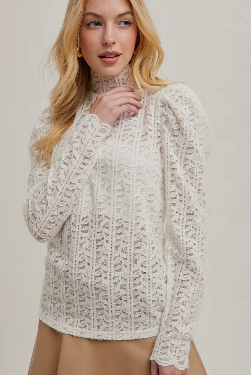 Samantha Elegant Lace Blouse