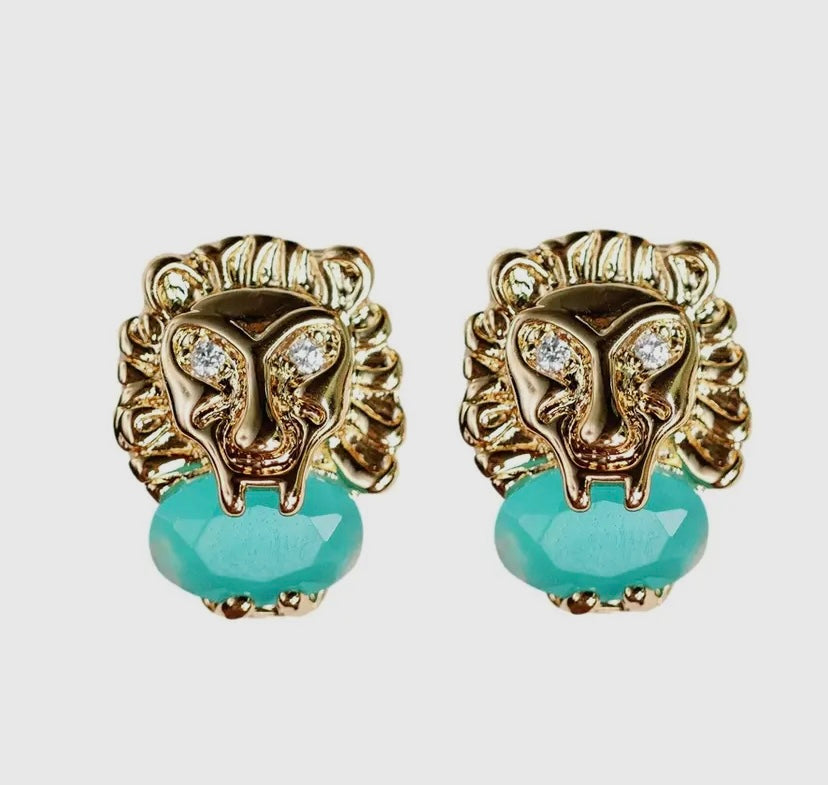 Lioness Turquoise Earrings