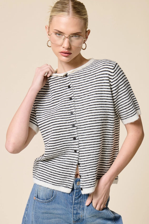 Nicole Striped Cardigan