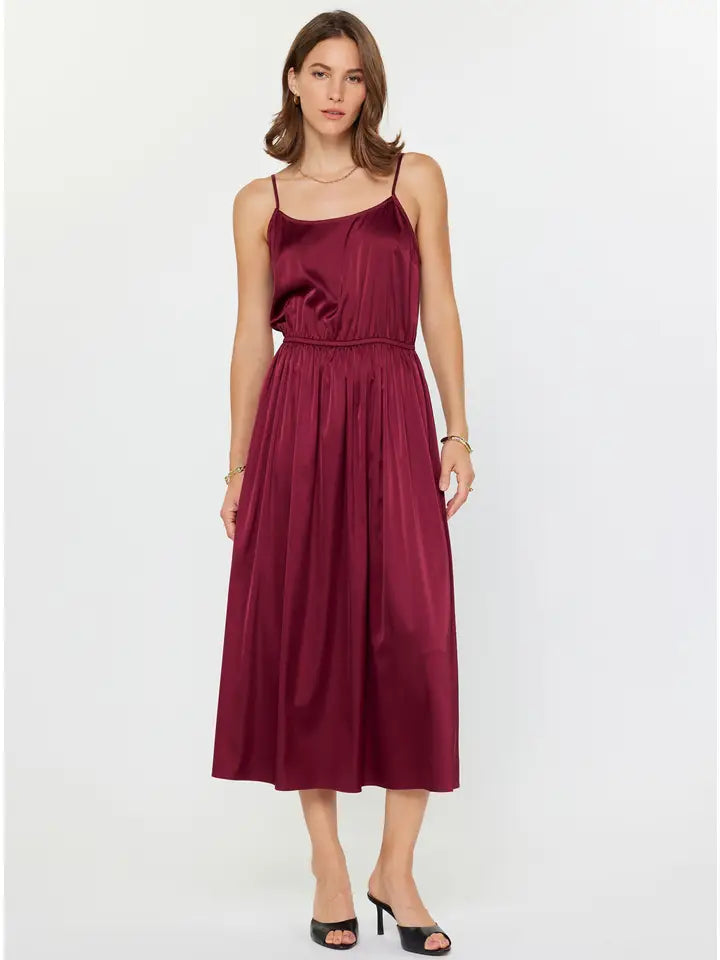 Bordeaux Cami Dress w/ Sweater