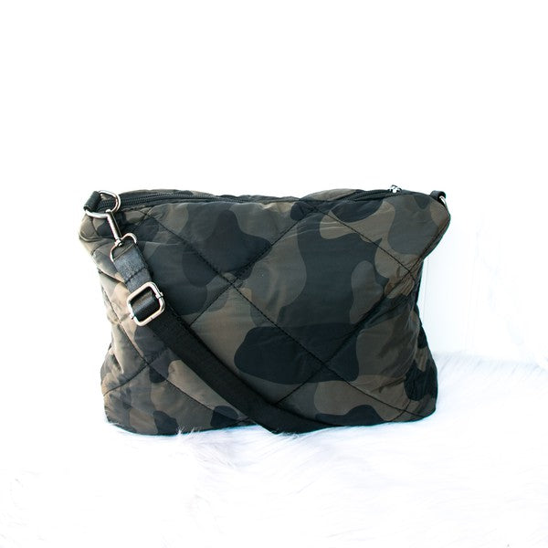 Cameron Quilted Camo Cossbody