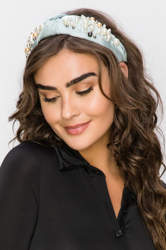 Kelsey Knotted Pearl Embellished Headband