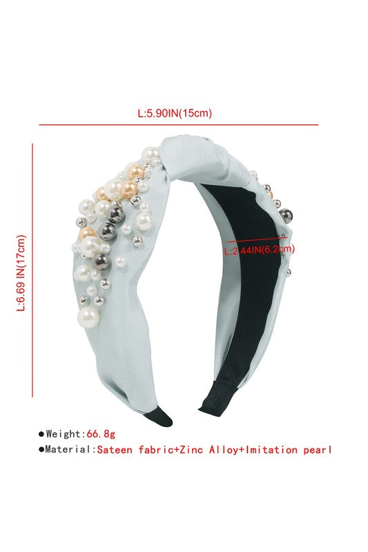 Kelsey Knotted Pearl Embellished Headband