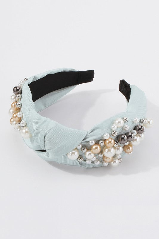Kelsey Knotted Pearl Embellished Headband