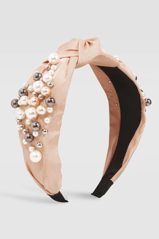 Kelsey Knotted Pearl Embellished Headband