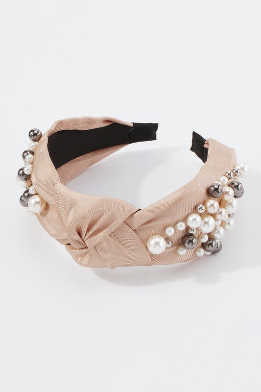 Kelsey Knotted Pearl Embellished Headband