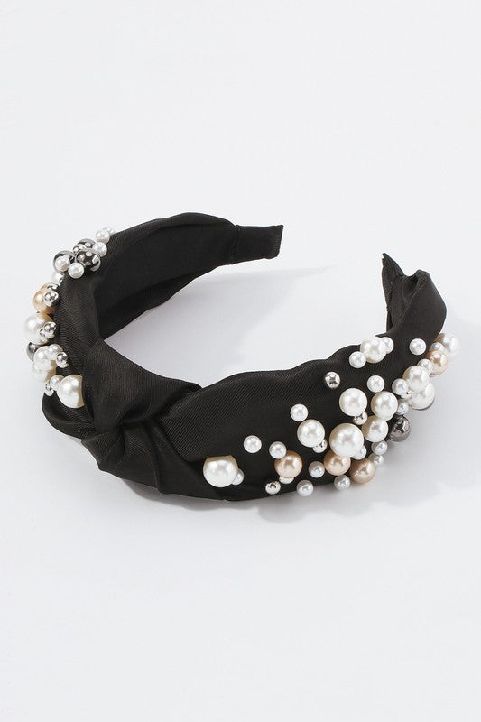 Kelsey Knotted Pearl Embellished Headband