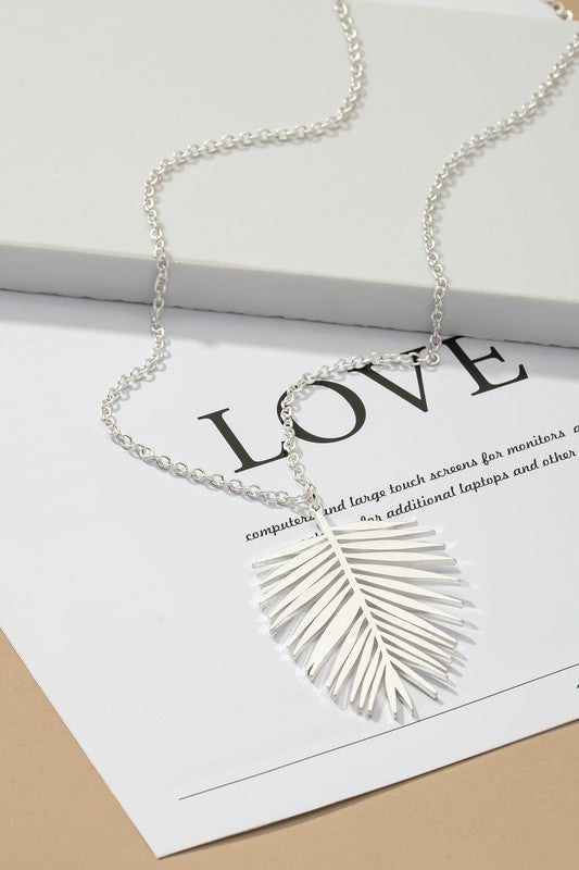 Lauren Leaf Pendant Necklace