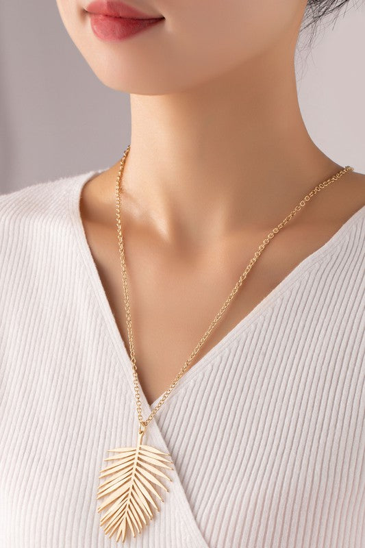 Lauren Leaf Pendant Necklace