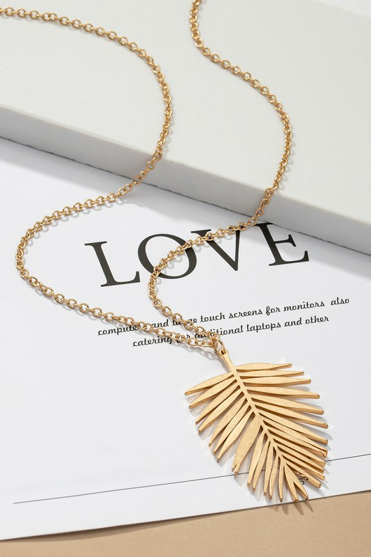 Lauren Leaf Pendant Necklace