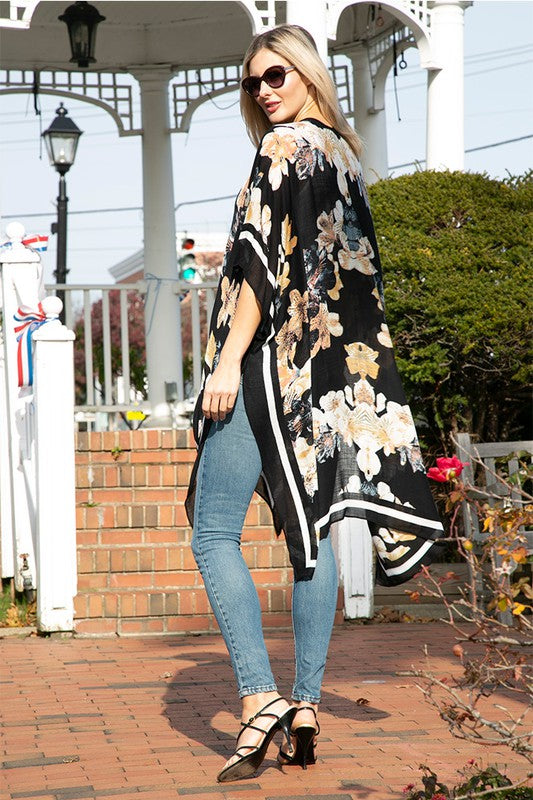 Meaghan Floral Print Kimono