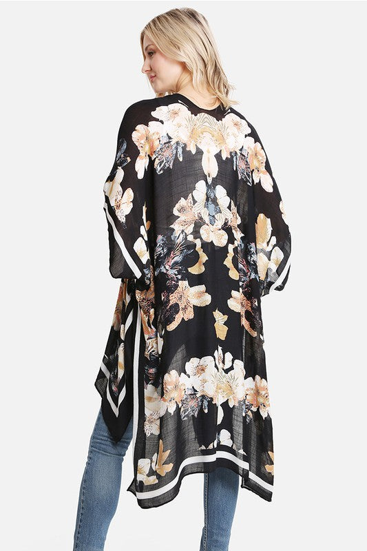 Meaghan Floral Print Kimono