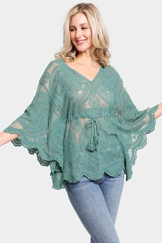 Ophelia Floral Lace Coverup
